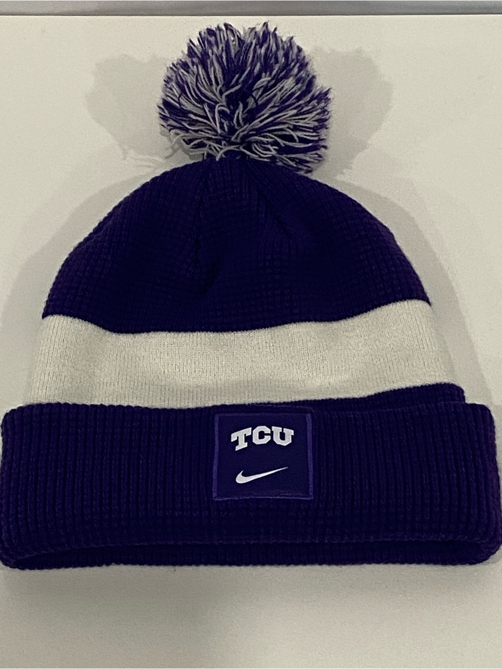 Nike TCU knit beanie with pom, one size fits all, acrylic, winter hat